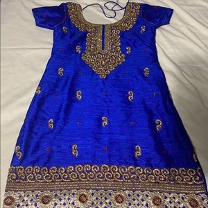 Stunning bedded blue kurti/tunic